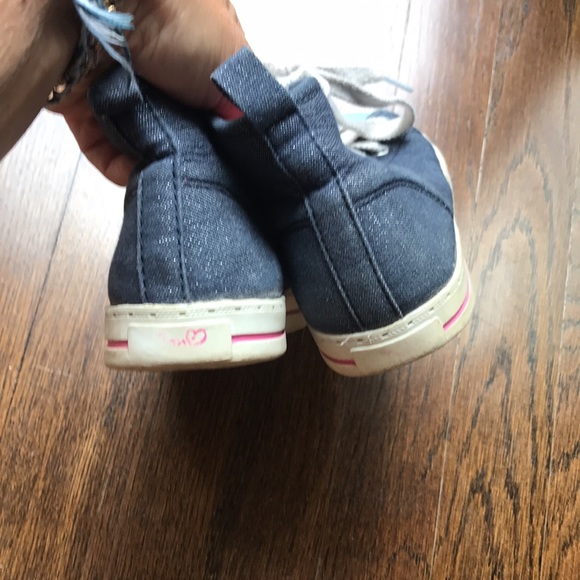 JoJo denim high tops with bows removed - Picture 5 of 8